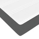 vidaXL Ottomán ágykeret matracokkal Sötét szürke 200x200cm szövet