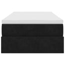 vidaXL Ottomán ágykeret matraccal fekete 90x190cm bársony