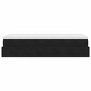 vidaXL Ottomán ágykeret matraccal fekete 90x190cm bársony