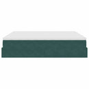 vidaXL Ottomán ágykeret matracokkal sötétzöld 180x200cm bársony
