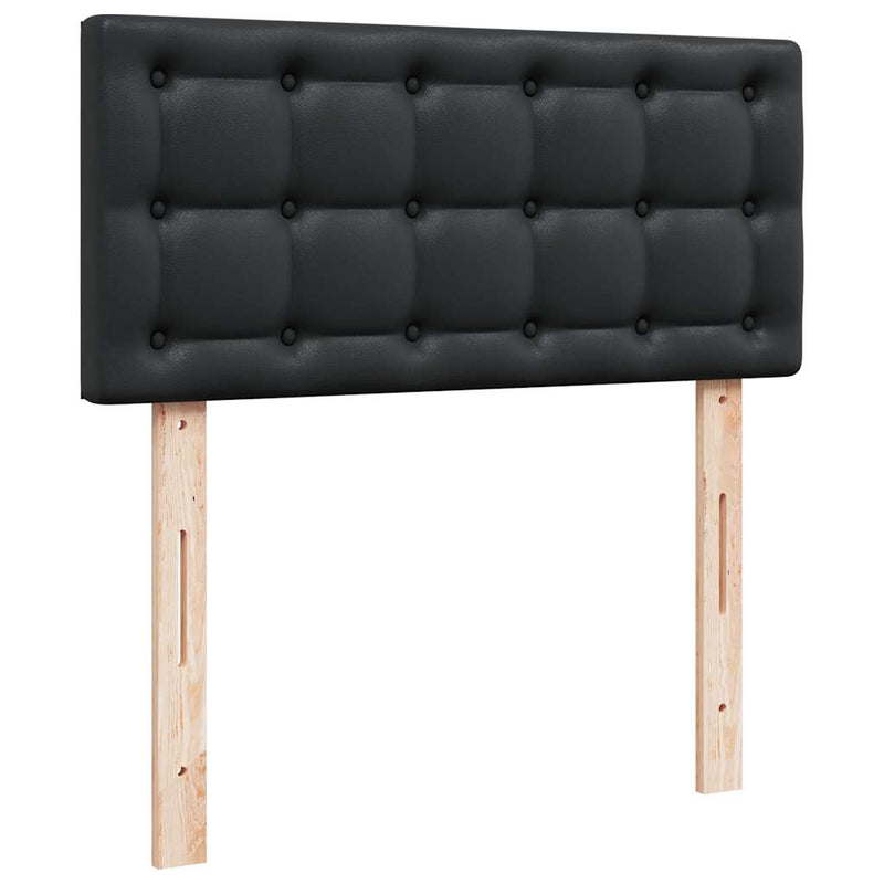 vidaXL fekete műbőr ottomán ágy matraccal 80x200cm