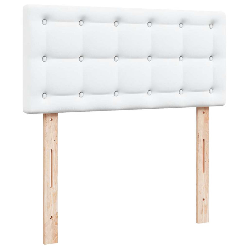 vidaXL fehér műbőr ottomán ágy matraccal 90x190cm