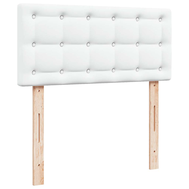 vidaXL fehér műbőr ottomán ágy matraccal 90x200cm