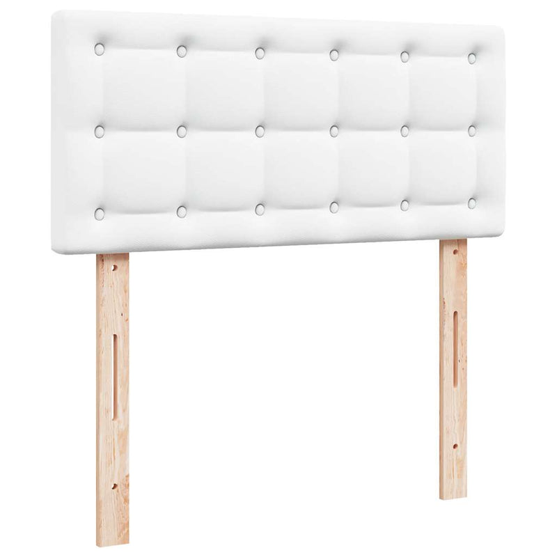 vidaXL fehér műbőr ottomán ágy matraccal 100x200cm