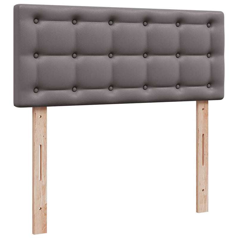 vidaXL Ottomán ágykeret matraccal Szürke 120x190 cm műbőr 120x190 cm