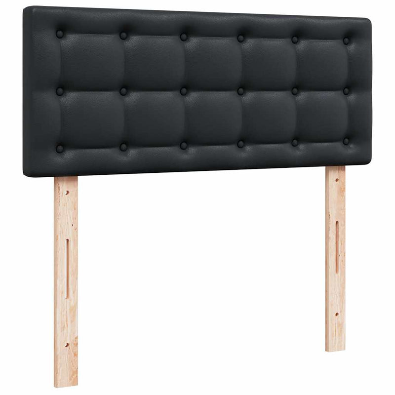 vidaXL Ottomán ágykeret matraccal Fekete 120x200cm műbőrrel