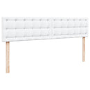 vidaXL Ottomán ágykeret matraccal Fehér 200x200cm műbőrrel