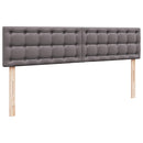 vidaXL Ottomán ágykeret matraccal Szürke 200x200cm műbőrrel