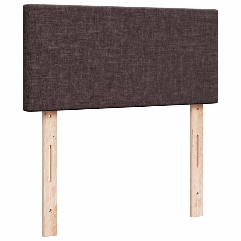 vidaXL Ottomán ágykeret matraccal sötétbarna 80x200cm szövet