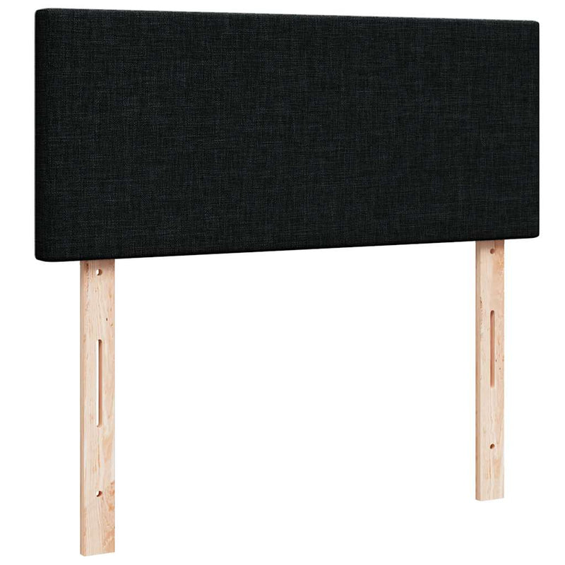 vidaXL Ottomán ágy matraccal fekete 120x190 cm szövet