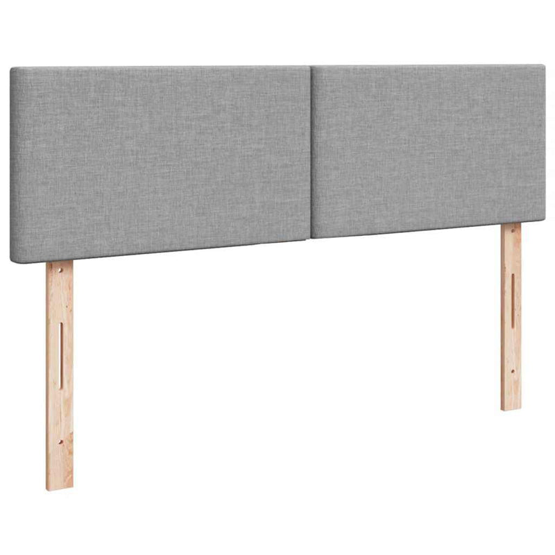 vidaXL Ottomán ágy matraccal világosszürke 140x190 cm szövet