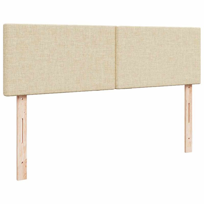 vidaXL Ottomán ágy matraccal krém 140x190 cm szövet
