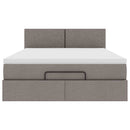 vidaXL Ottomán ágy matraccal tópszín 140x200 cm anyaggal