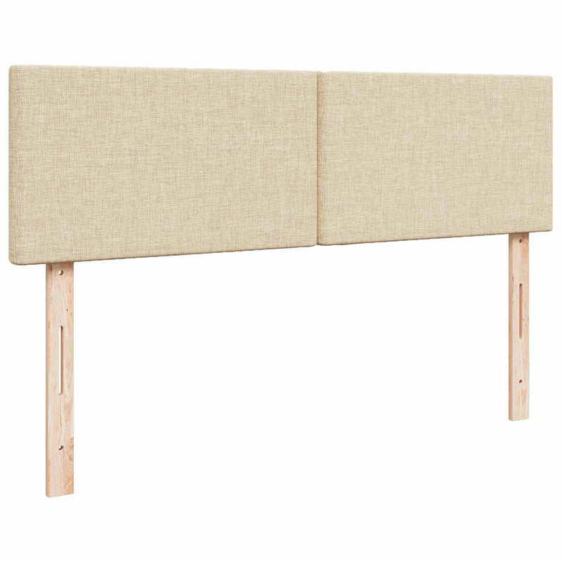 vidaXL Ottomán ágy matraccal krém 140x200 cm szövet