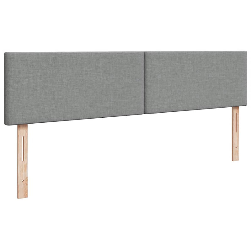 vidaXL Ottomán ágykeret matraccal világosszürke 200x200 cm szövet