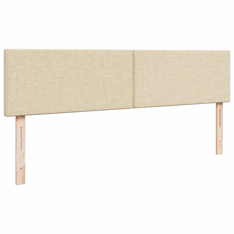 vidaXL Ottomán ágykeret matraccal krém 200x200 cm anyaggal