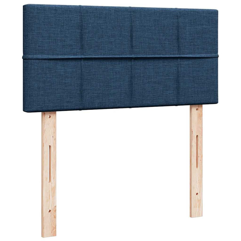 vidaXL Ottomán ágykeret matraccal kék 80x200cm szövet