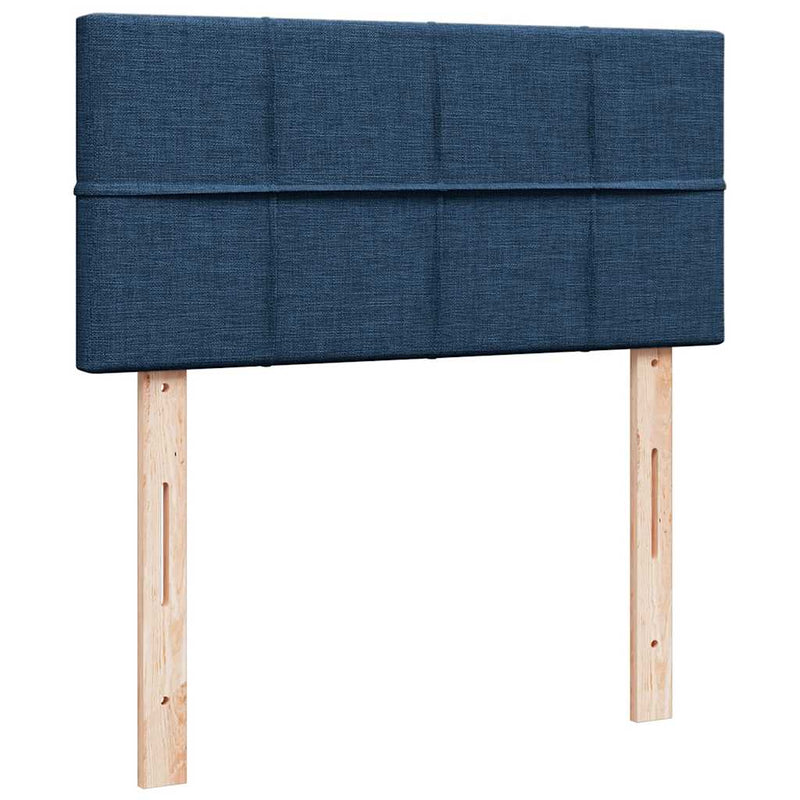 vidaXL Ottomán ágy matraccal kék 90x200 cm szövet
