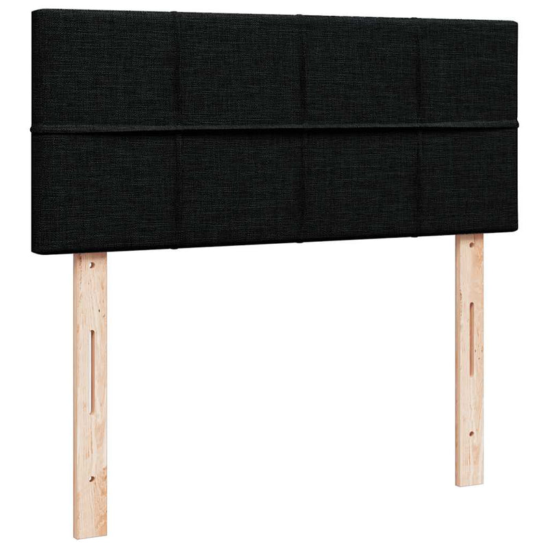 vidaXL Ottomán ágy matraccal fekete 120x190 cm szövet