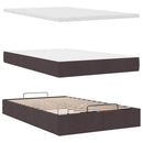 vidaXL Ottomán ágy matraccal sötétbarna 120x200 cm szövet