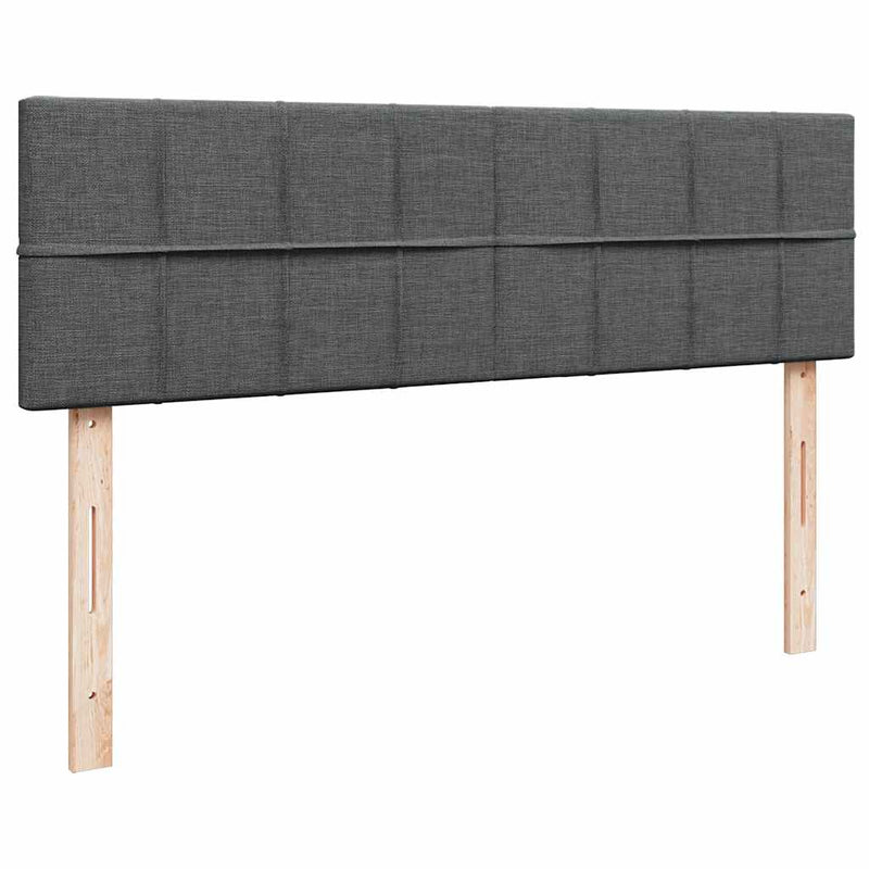 vidaXL Ottomán ágy matraccal sötétszürke 140x190 cm szövet