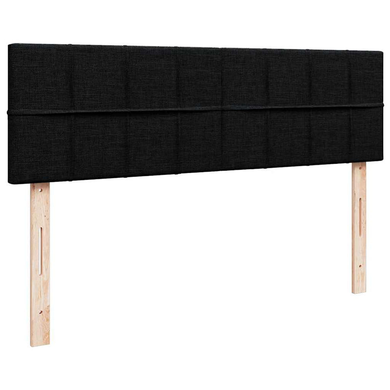 vidaXL Ottomán ágy matraccal fekete 140x190 cm szövet