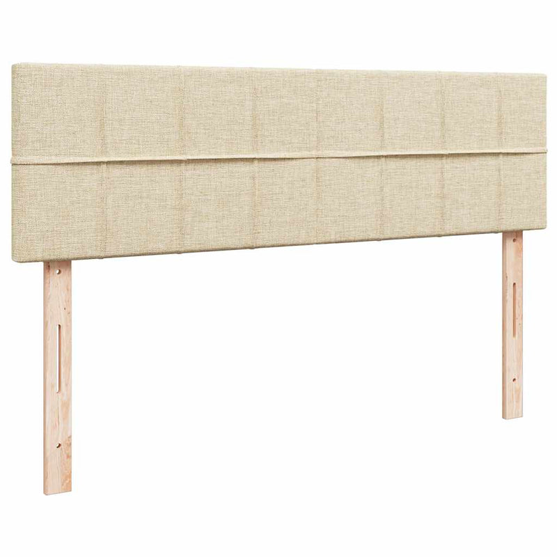 vidaXL Ottomán ágy matraccal krém 140x190 cm szövet