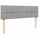 vidaXL Ottomán ágykeret matraccal világosszürke 140x200cm szövet