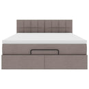 vidaXL Ottomán ágy matraccal tópszín 140x200 cm anyaggal