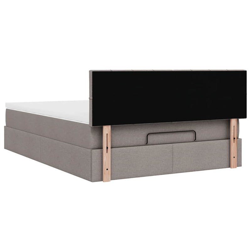 vidaXL Ottomán ágy matraccal tópszín 140x200 cm anyaggal