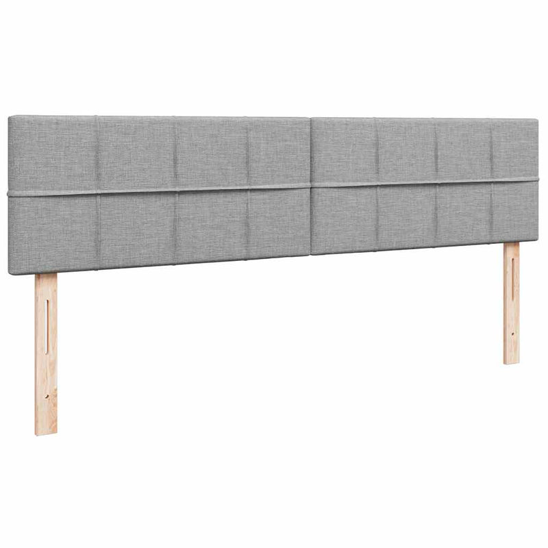 vidaXL Ottomán ágykeret matraccal világosszürke 200x200 cm szövet