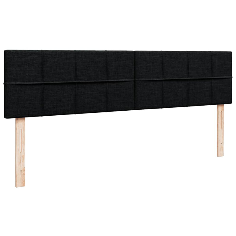 vidaXL Ottomán ágykeret matraccal fekete 200x200 cm anyaggal