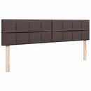 vidaXL Ottomán ágykeret matraccal sötétbarna 200x200 cm szövet