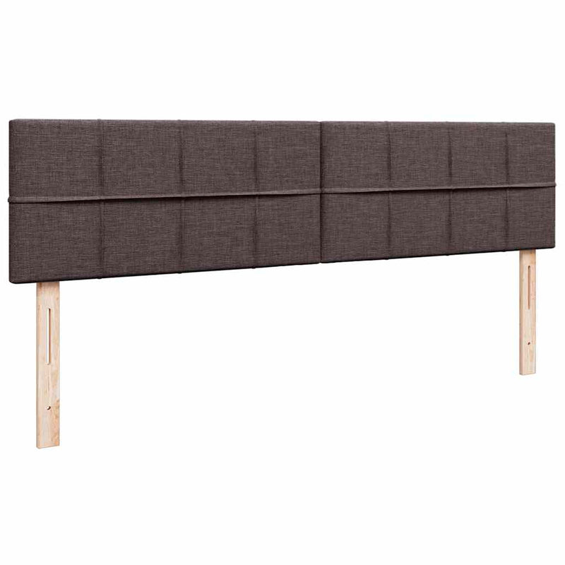vidaXL Ottomán ágykeret matraccal sötétbarna 200x200 cm szövet