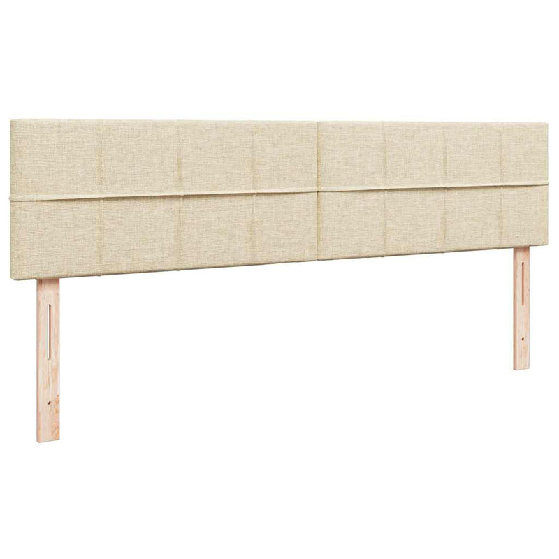 vidaXL Ottomán ágykeret matraccal krém 200x200 cm anyaggal