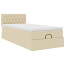 vidaXL oszmán ágykeret matraccal krém 80x200cm szövet