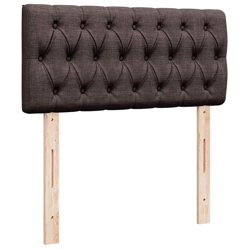vidaXL Ottomán ágy matraccal sötétbarna 90x200 cm szövet