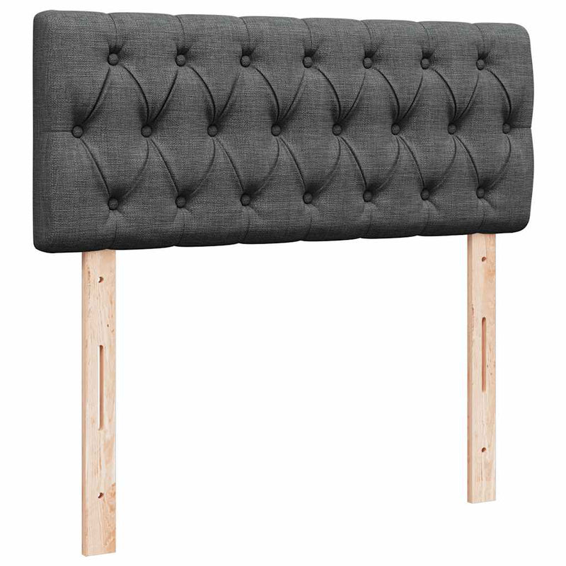 vidaXL Ottomán ágy matraccal sötétszürke 120x190 cm szövet