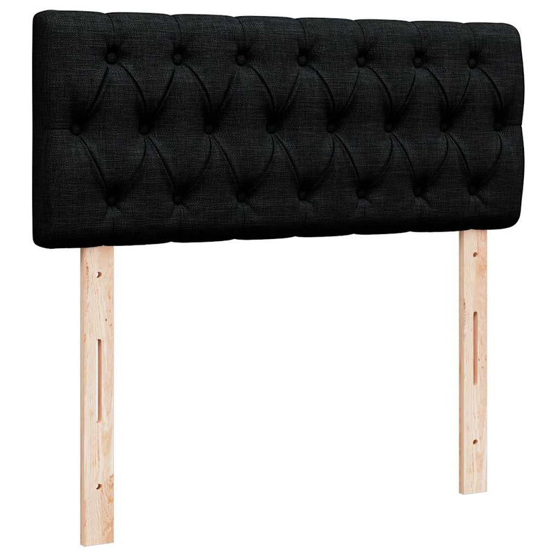 vidaXL Ottomán ágy matraccal fekete 120x190 cm szövet