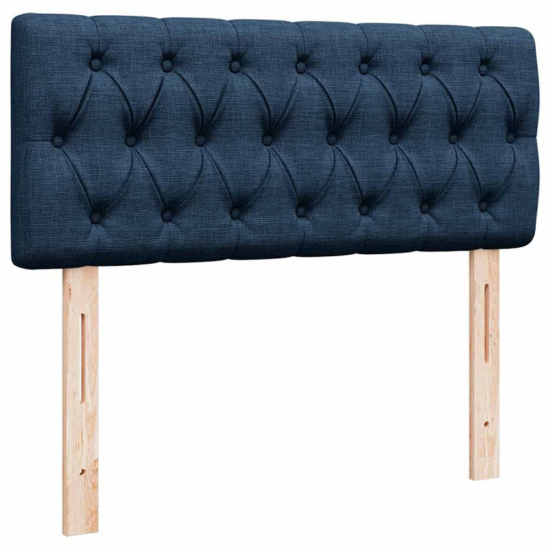 vidaXL Ottomán ágykeret matraccal kék 120x190 cm szövet