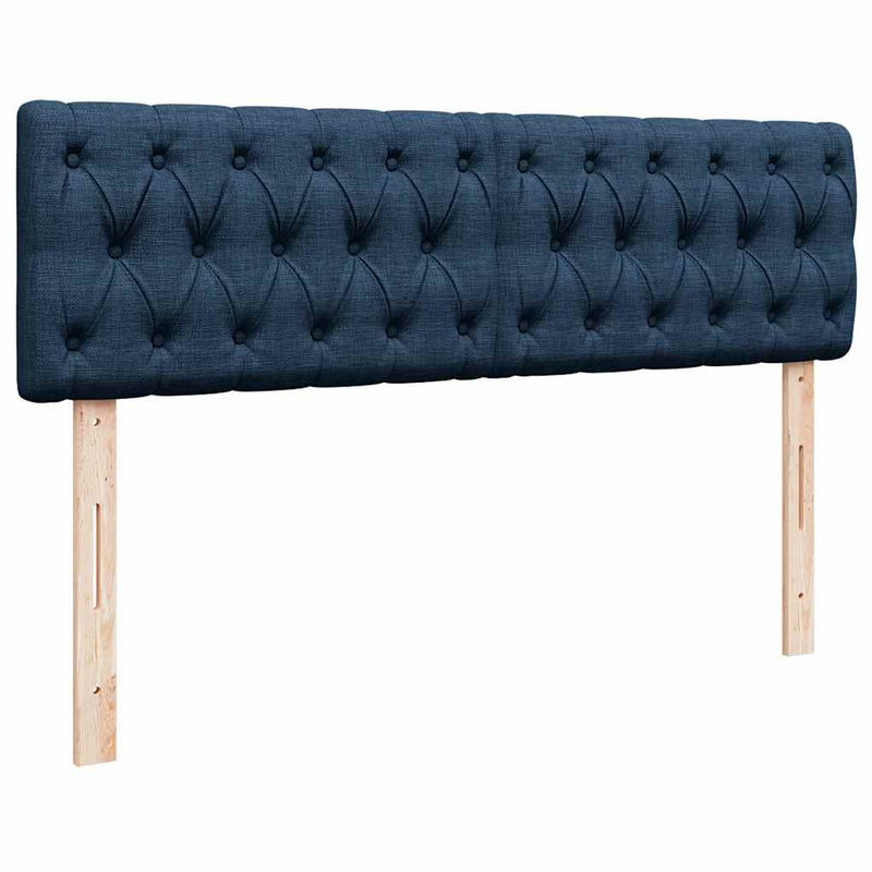 vidaXL Ottomán ágy matraccal kék 140x190 cm szövet