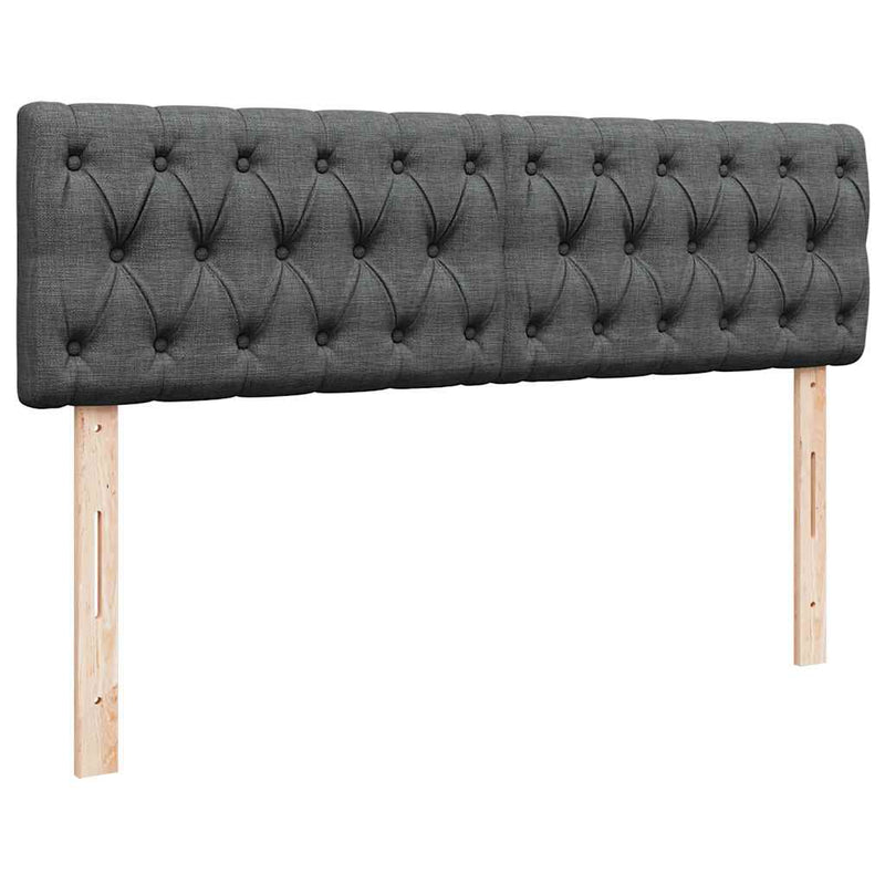 vidaXL Ottomán ágy matraccal sötét szürke 140x200 cm szövet