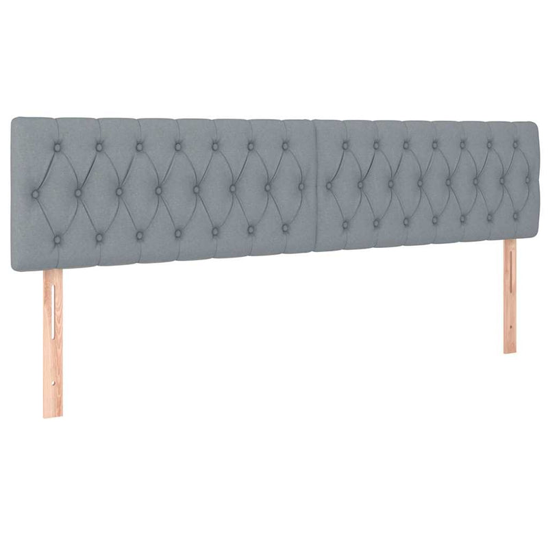 vidaXL Ottomán ágykeret matraccal világosszürke 200x200 cm szövet