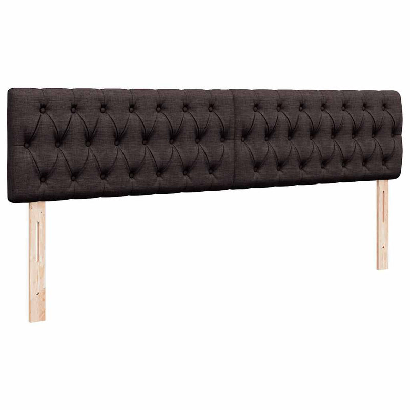 vidaXL Ottomán ágykeret matraccal sötétbarna 200x200 cm szövet