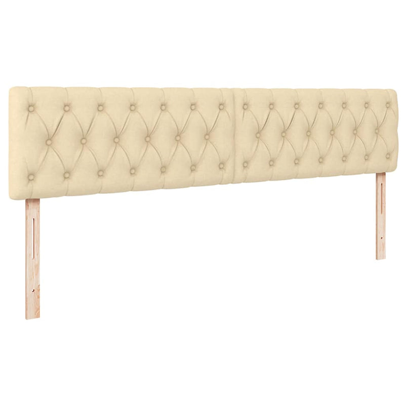 vidaXL Ottomán ágykeret matraccal krém 200x200 cm anyaggal