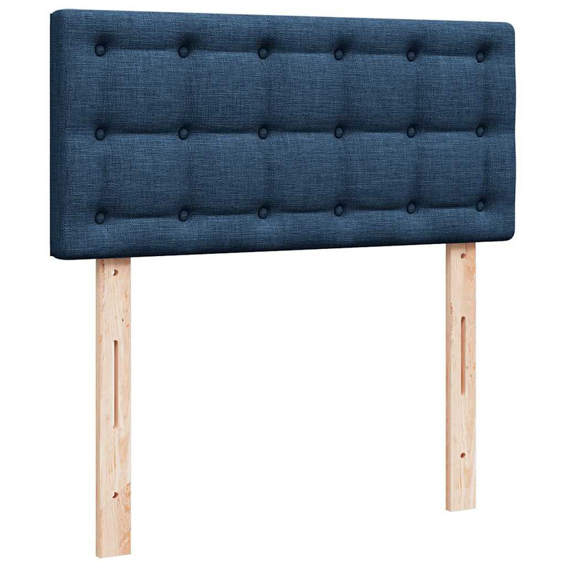 vidaXL Ottomán ágy matraccal kék 90x200 cm szövet