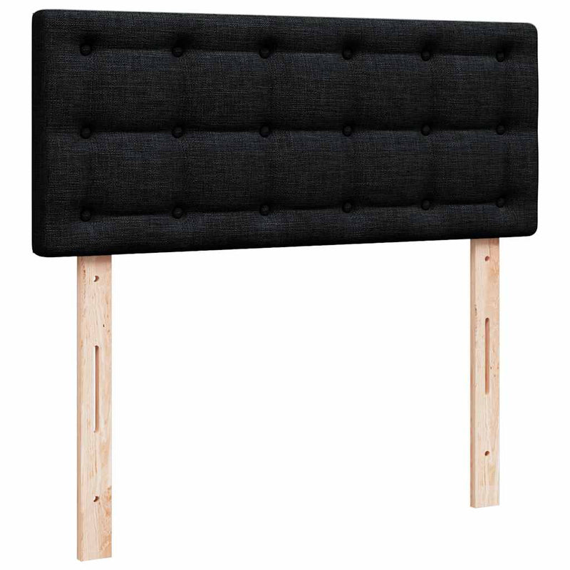 vidaXL Ottomán ágy matraccal fekete 120x190 cm szövet