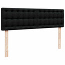 vidaXL Ottomán ágy matraccal fekete 140x190 cm szövet