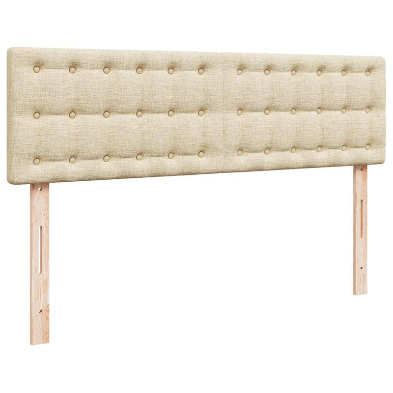 vidaXL Ottomán ágy matraccal krém 140x190 cm szövet