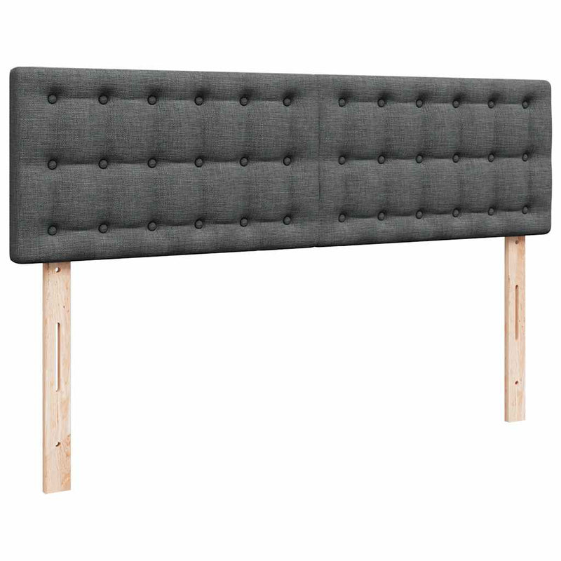 vidaXL Ottomán ágy matraccal sötét szürke 140x200 cm szövet